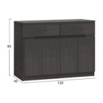 ΜΠΟΥΦΕΣ JOLENE HM2234.01 2 ΣΥΡΤΑΡΙΑ & 4 ΠΟΡΤΕΣ ZEBRANO 120X40X80εκ. - Image 4