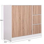 ΝΤΟΥΛΑΠΙ ΜΕ 4 ΑΠΟΘ.ΧΩΡΟΥΣ MATIN HM2480.01 SONAMA OAK-ΛΕΥΚΗ ΜΕΛΑΜΙΝΗ 117x39,5x99,5Υεκ - Image 2
