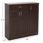 ΠΑΠΟΥΤΣΟΘΗΚΗ-ΝΤΟΥΛΑΠΑ PROBY HM9607.01 ΜΕΛΑΜΙΝΗ WENGE 120x37,5x121,5Υεκ. - Image 3