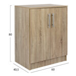 ΠΑΠΟΥΤΣΟΘΗΚΗ ΝΤΟΥΛΑΠΙ EMERIE HM2206.02 ΜΕΛΑΜΙΝΗ SONAMA 60X40,5X80Υεκ. - Image 3
