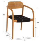 ΠΟΛΥΘΡΟΝΑ OSLO HM9636.02 ΞΥΛΟ TEAK ΦΥΣΙΚΟ & ΣΧΟΙΝΙ--B’ΔΙΑΛΟΓΗΣ 55x54x80Y εκ. - Image 3